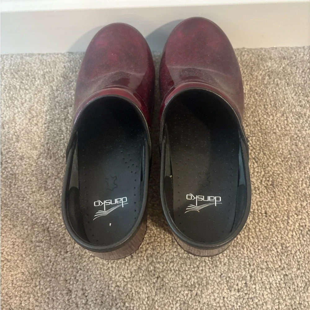 Dansko Burgundy Clogs - Picture 4 of 5
